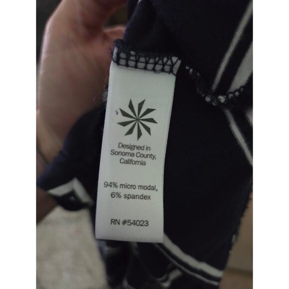 Athleta Womens Blue and white Striped Chevron Sleeveless Maxi Dress size Small - Picture 3 of 3